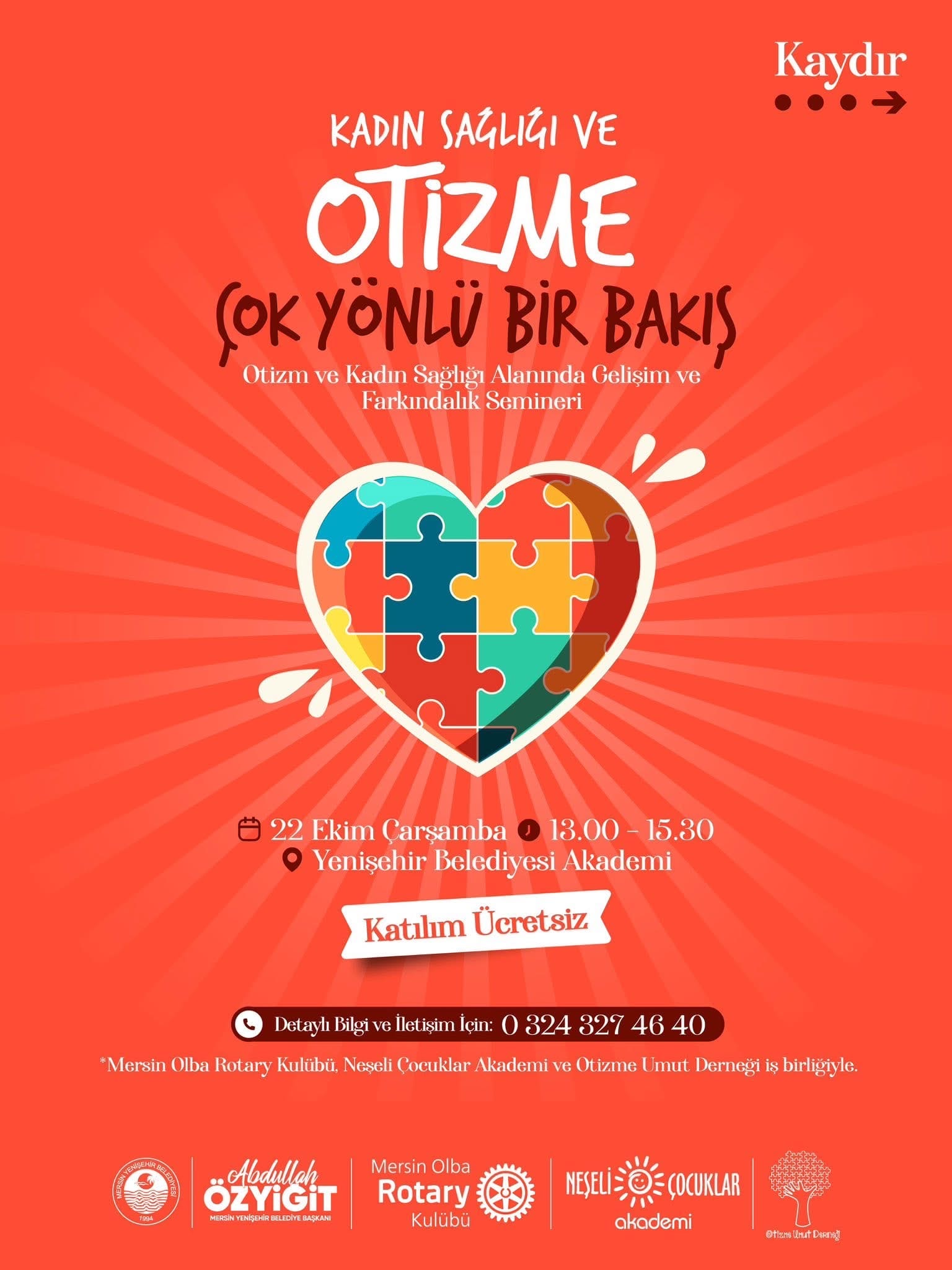 Otizmli aileler, Otizme Umut Derneği ve Yenişehir Belediyesi ile Otizmli bireyler ve ailelerin sorunları ve çözüm önerileri.