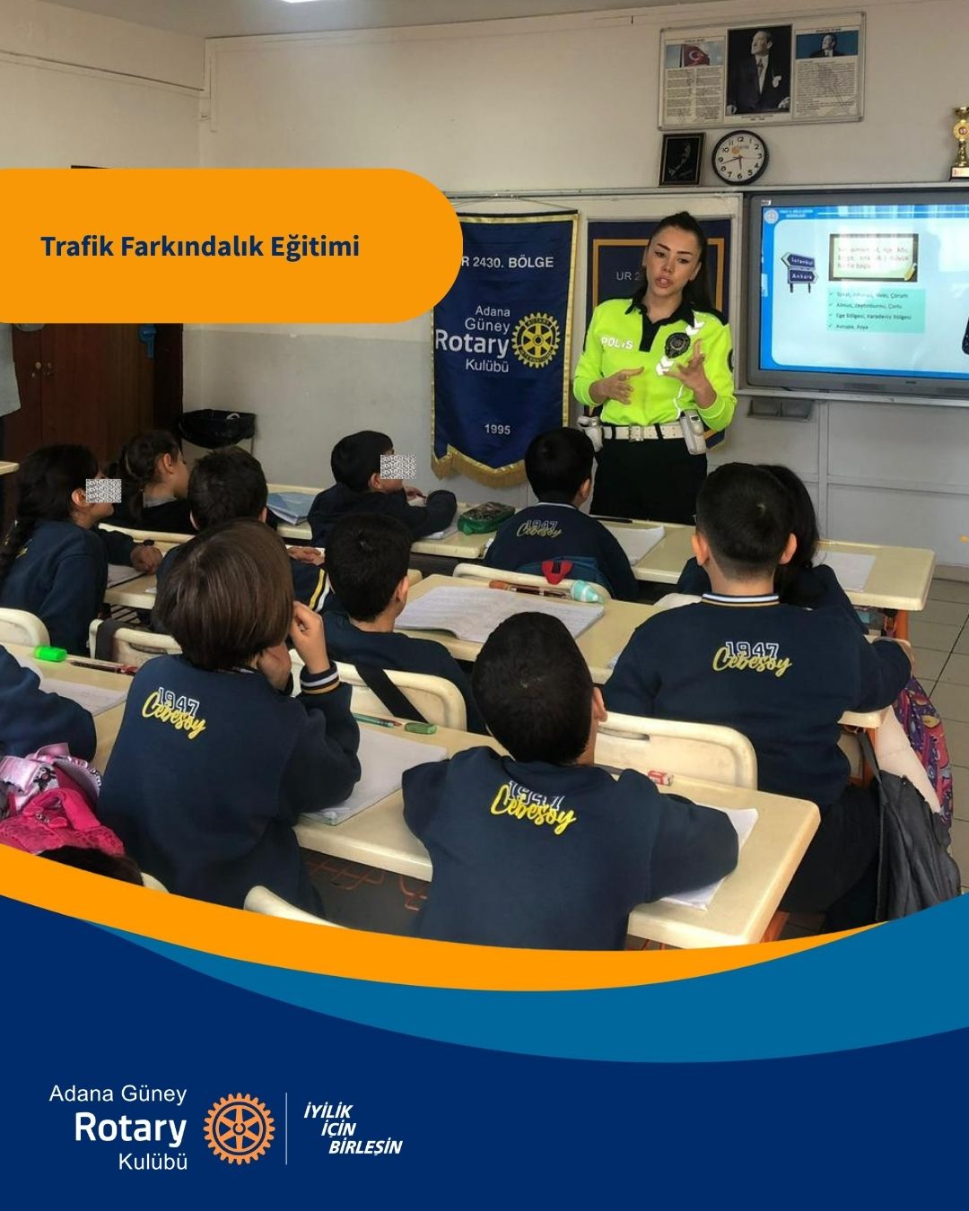 Adana Güney Rotary Kulübü Trafik Farkındalığı Eğitimi