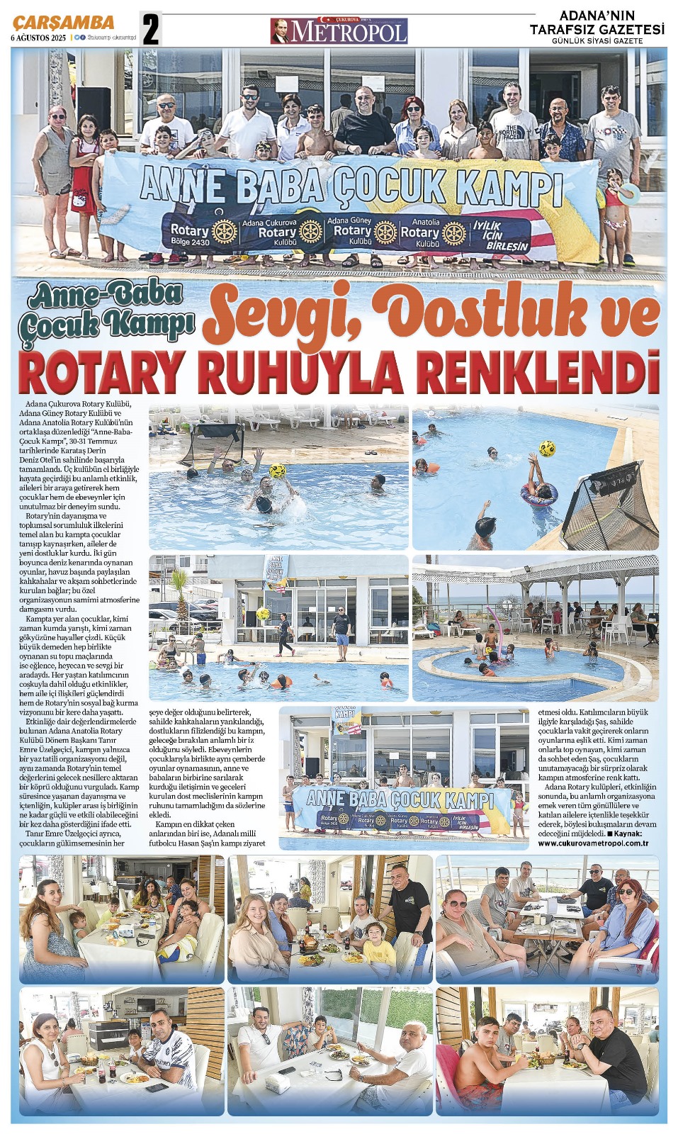 ANNE BABA ÇOCUK KAMPI ROTAY RUHU