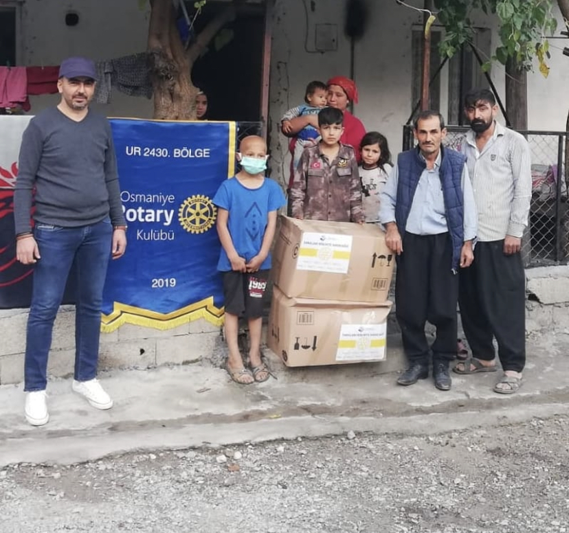 düşük gelirli ailelere yardım kolisi dağıtıldı