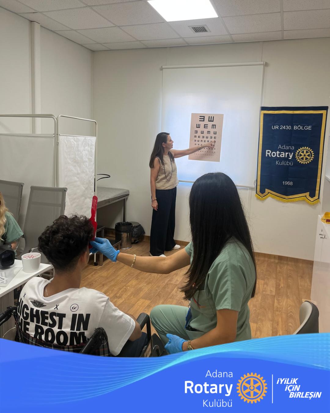 Adana Rotary Kulübü olarak, ÇOİM (Çukurova Üniversitesi Çocuk İyilik Merkezi) 2. Grup Öğrencilerimize Göz Taraması, Ailelerin Göz Sağlığı ile İlgili Bilgilendirme, Çocukların Gözlük vb ihtiyaçlarının karşılanması