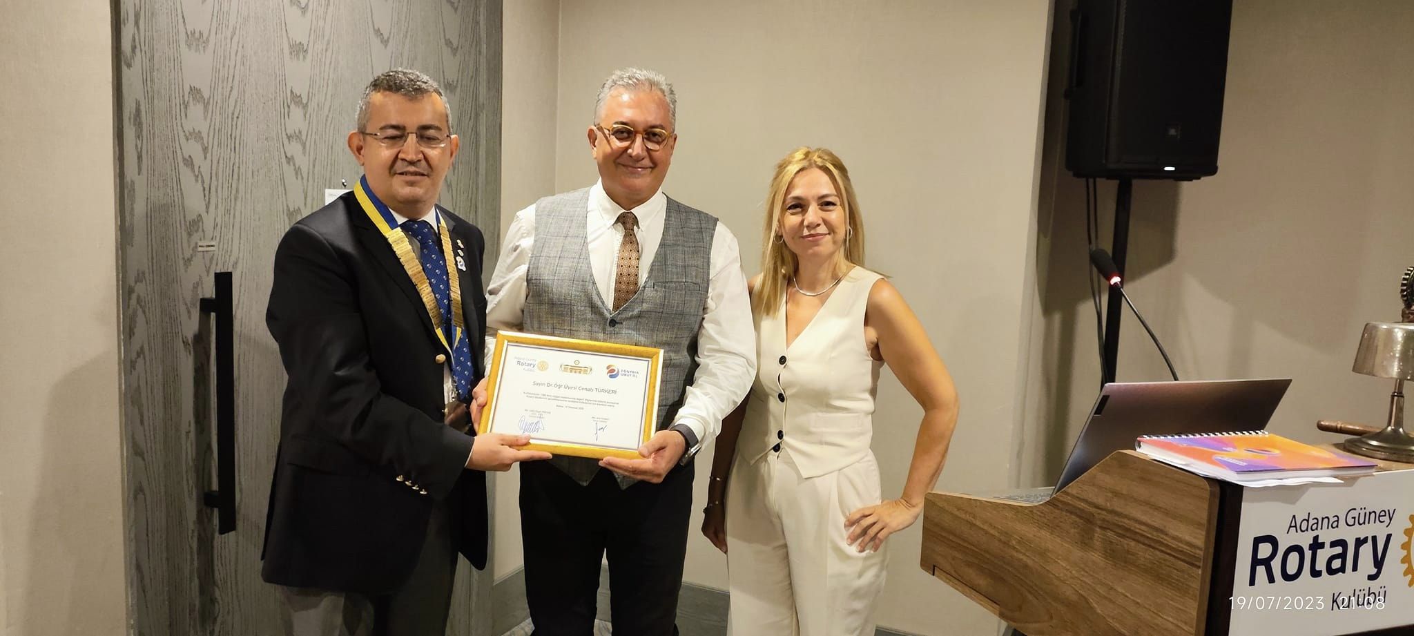 Adana Güney Rotary Konuşmacımız Dr. Öğr. Üyesi Cenab Türkeri