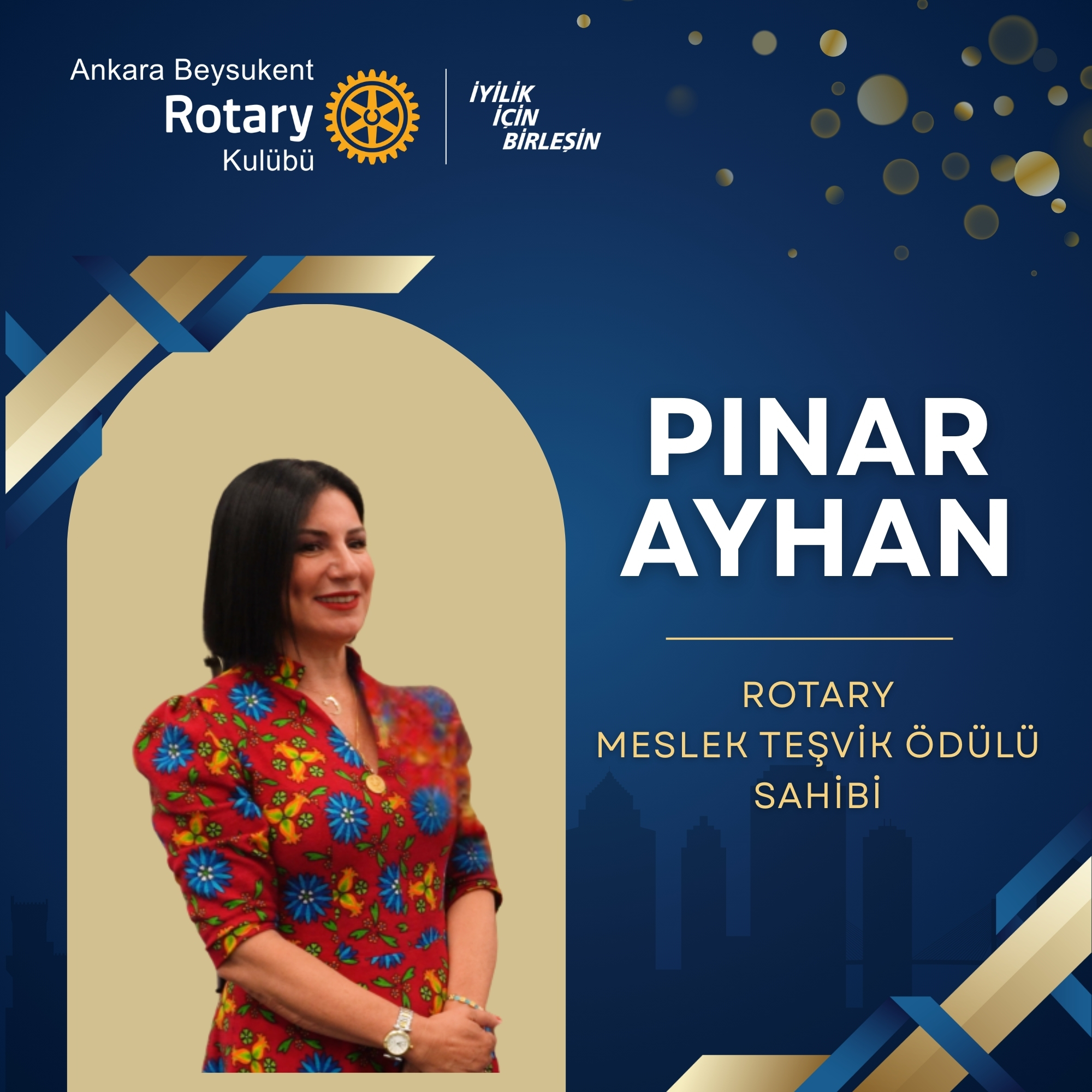Beysukent Rotary Kulübü'nden Pınar Ayhan'a Meslek Teşvik Ödülü