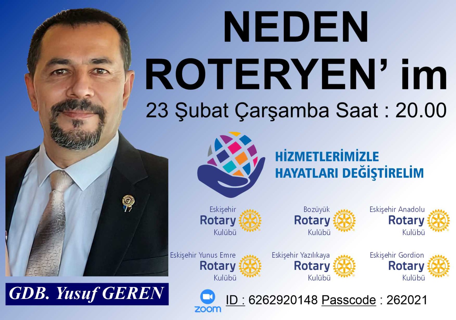 Eskişehir Gordion Rotary Kulübü Zoom Neden Rotaryenim