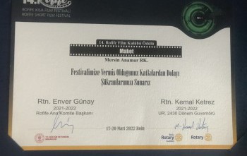 Anamur Rotary 14. Rofife Kısa film Festivali