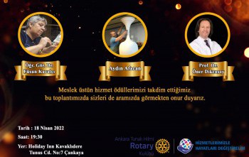 Ankara Tunalı Hilmi Rotary Kulübü-Meslek Hizmetleri Ödülleri