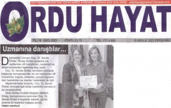 Ordu Rotary Kulübü Dönem Başkanı Rtn. Meltem Erbaş’ın bu haftaki mesajı “GERİDE BIRAKTIK” başlığı ile basında yer aldı.