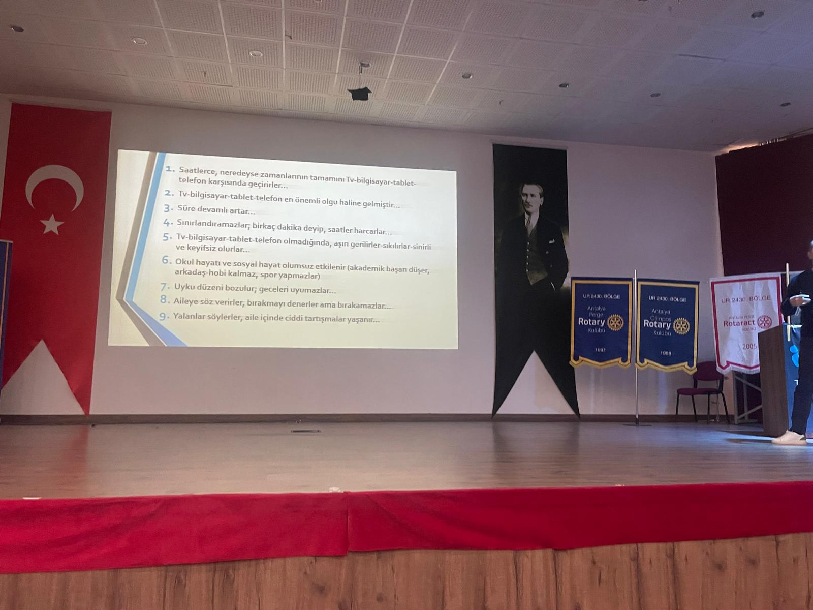 ANTALYA OLİMPOS ROTARY KULÜBÜ TEKNOLOJİ BAĞIMLILIĞI PROJESİ