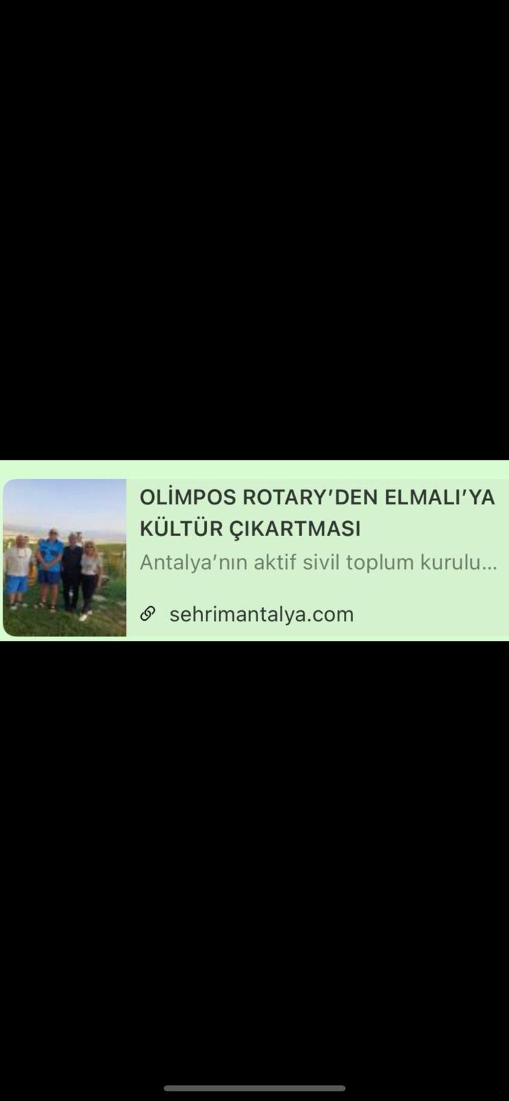 ANTALYA OLİMPOS RK TOPLUM HİZMETLERİ PROJELERİNİN BASIN HABERLERİ