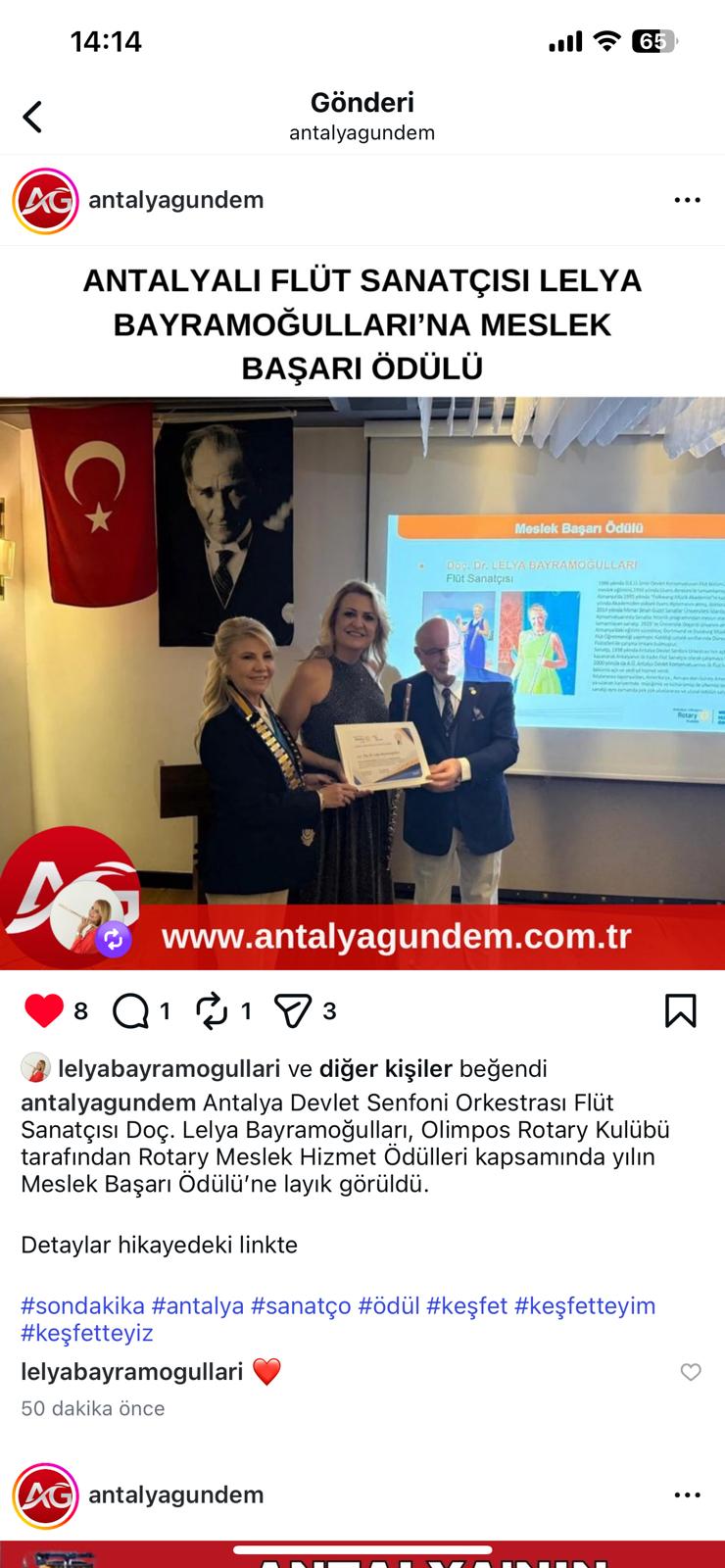 ANTALYA OLİMPOS RK MESLEK HİZMETLERİ PROJELERİNİN YEREL KANALDA YER ALMASI