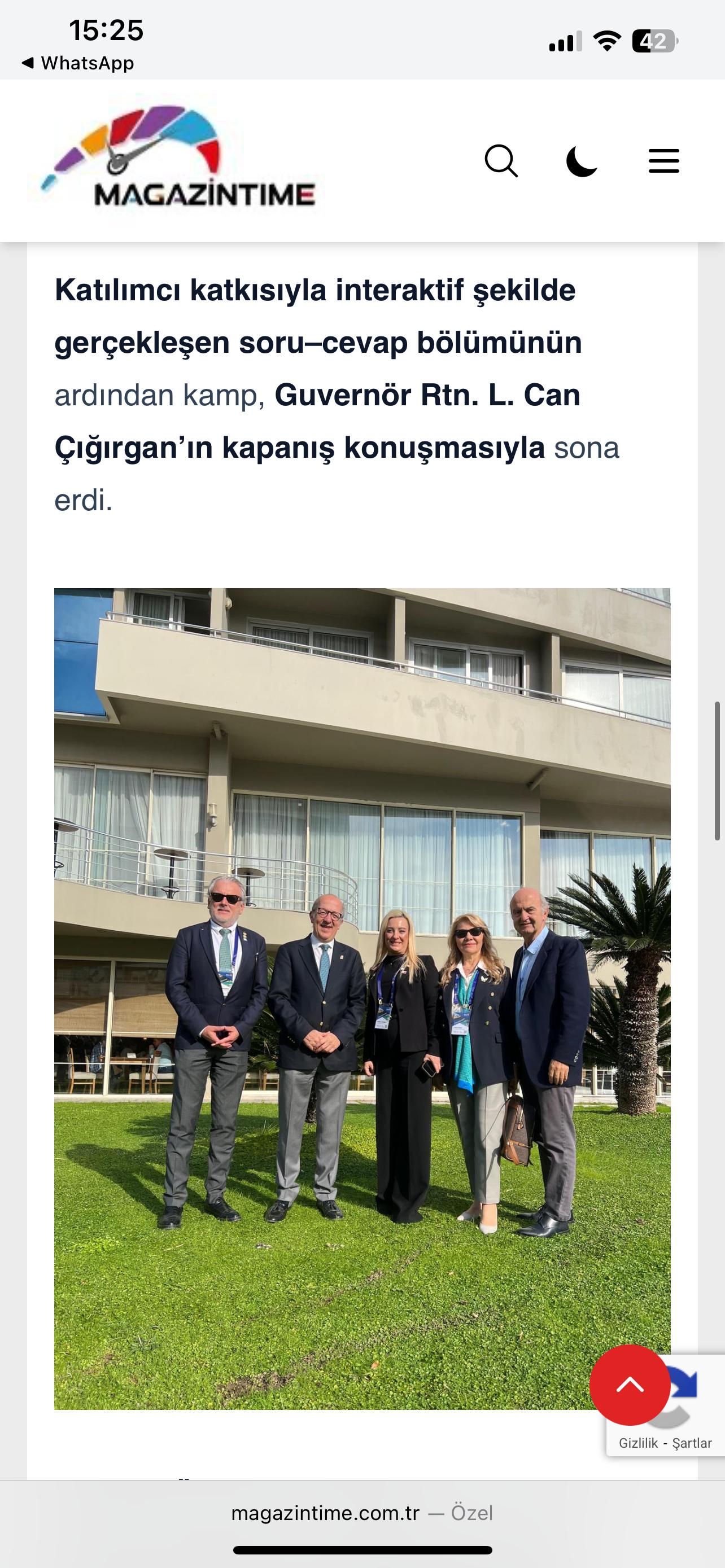 ANTALYA OLİMPOS RK'NÜN KULÜP HİZMETLERİ KOMİTESİ KAPSAMINDA PROJESİNİN YEREL KANALDA YER ALMASI