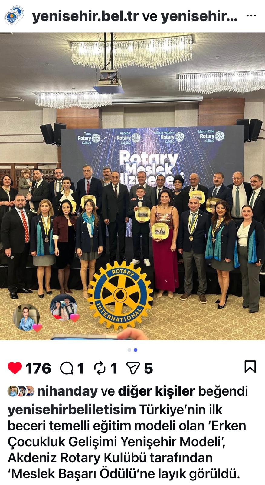 Akdeniz Rotary Kulübü Meslek Hizmetleri Ödül Töreninin KANAL33 TV de Canlı Yayınlanması