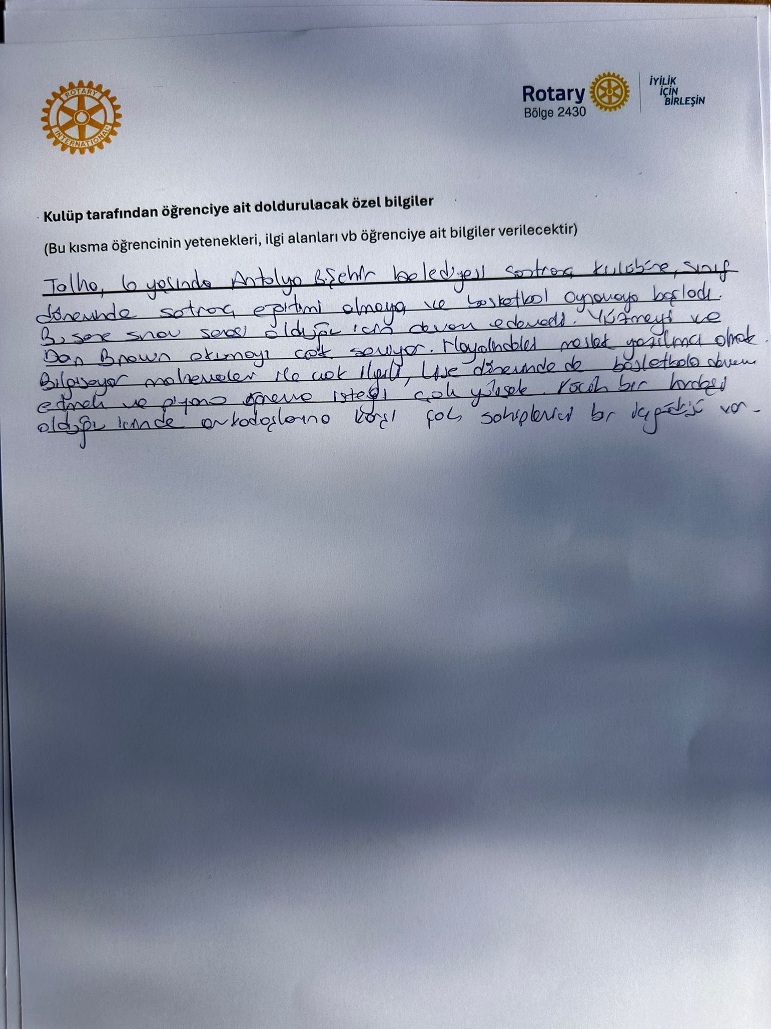 Bir fidan Yetiştiriyoruz