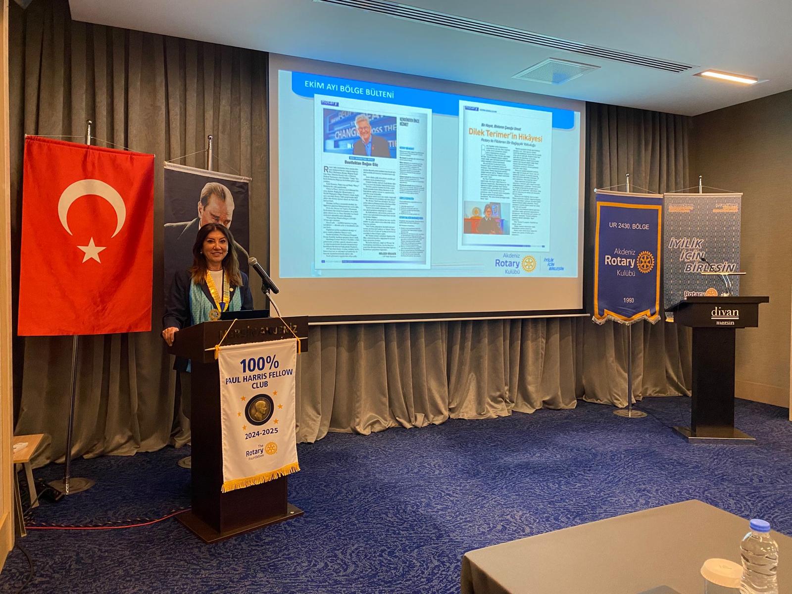 Akdeniz Rotary Kulübü Bölge Bültenin Kulüp Toplantısında Okunması Projesi