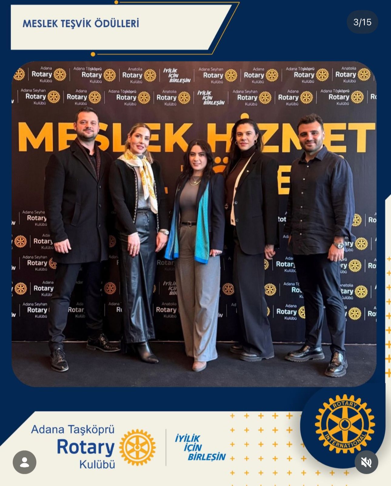 Adana Taşköprü Rotary Kulübü Meslek Hizmet Ödülleri