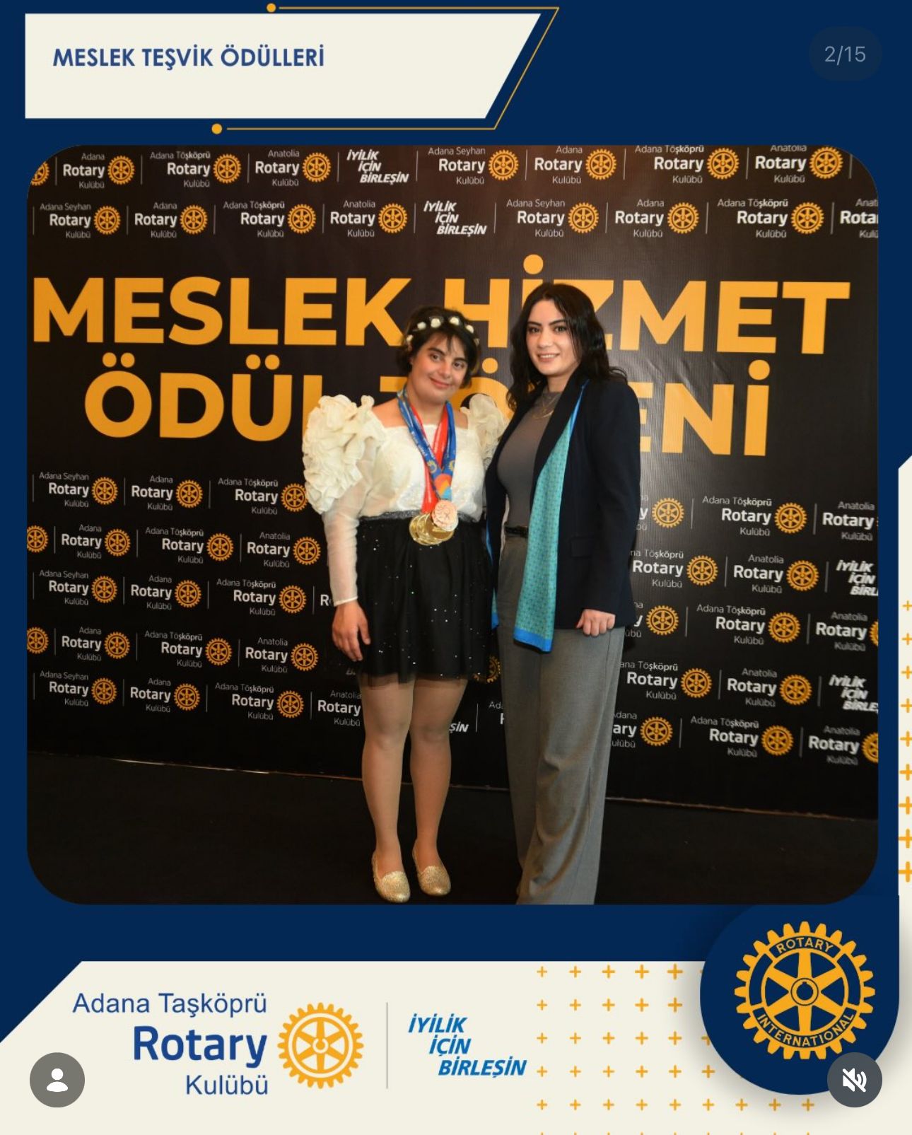 Adana Taşköprü Rotary Kulübü Meslek Hizmet Ödülleri