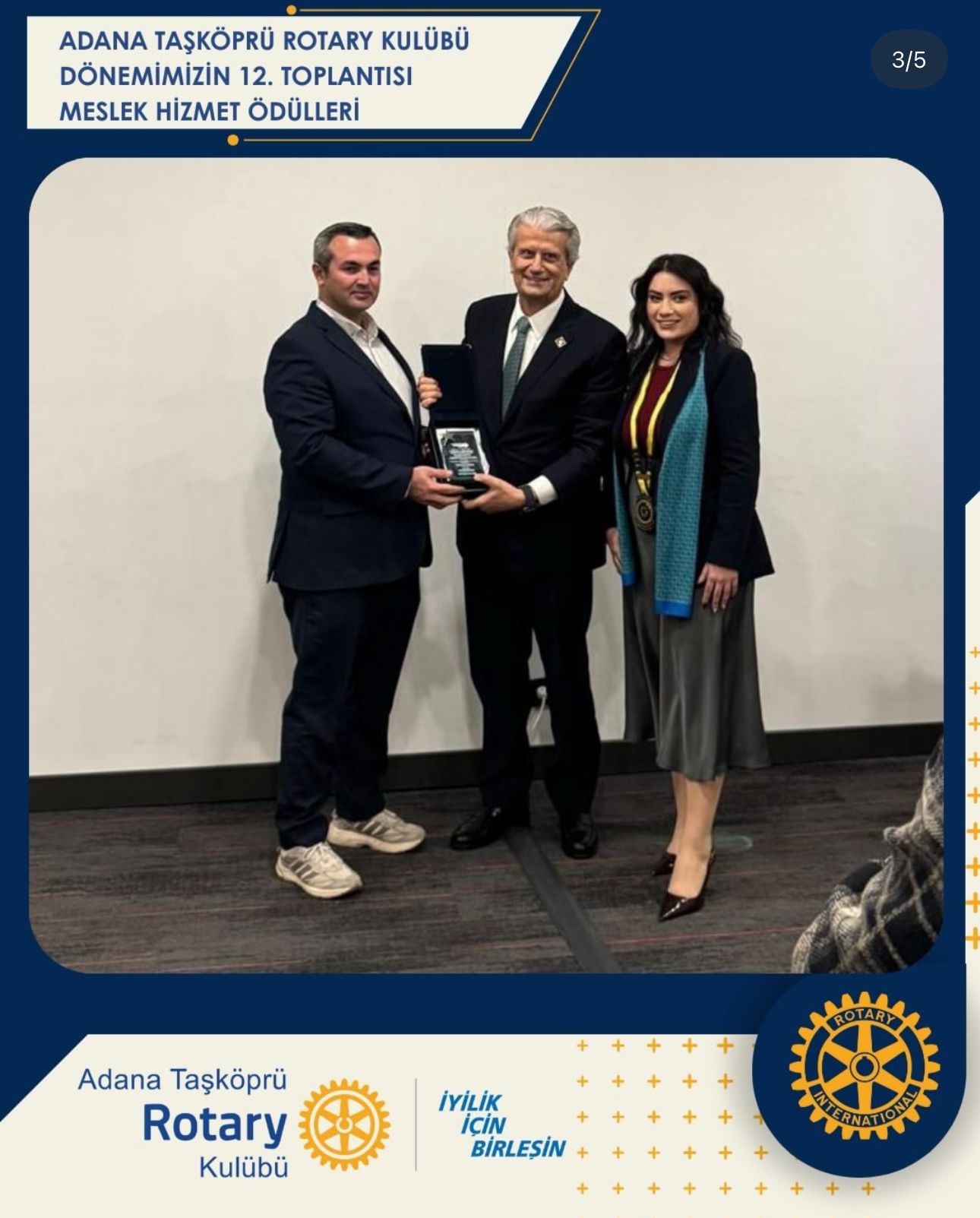 Adana Taşköprü Rotary Kulübü Meslek Hizmet Ödülleri
