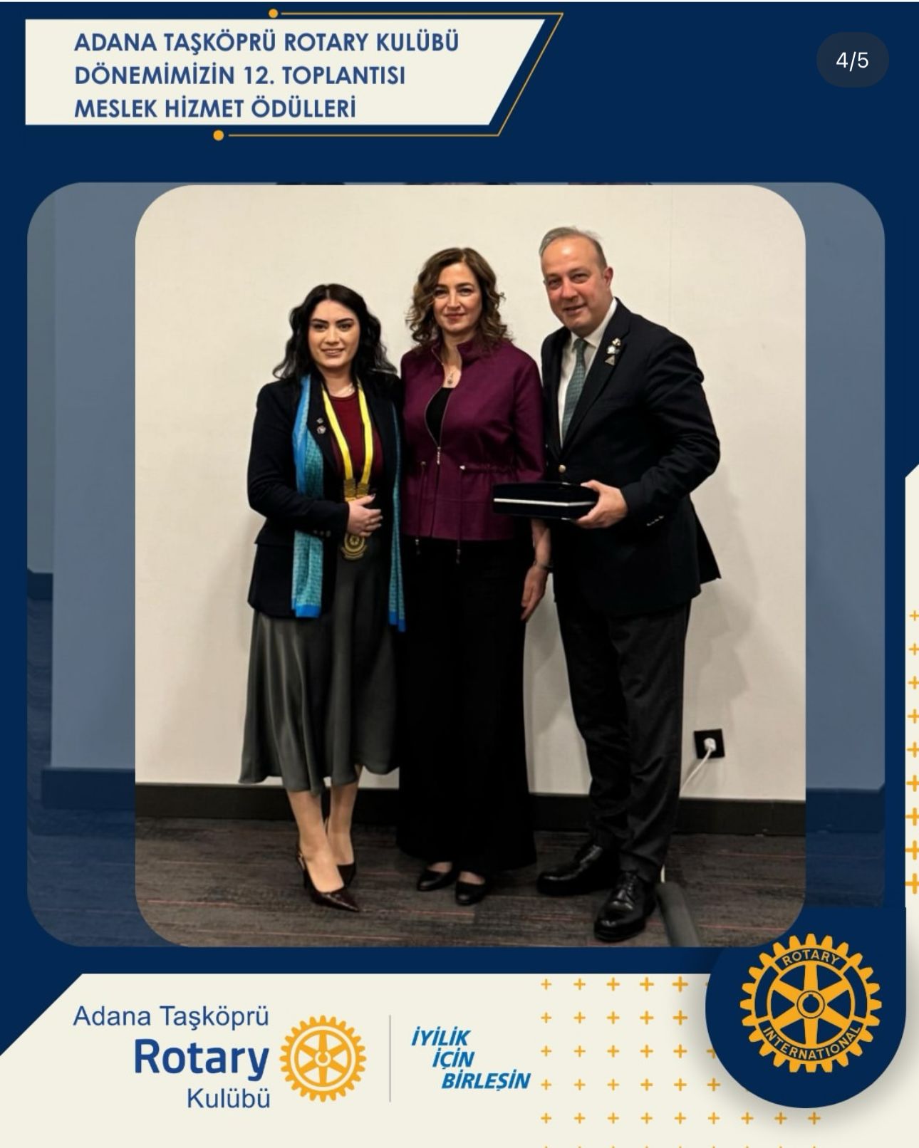Adana Taşköprü Rotary Kulübü Meslek Hizmet Ödülleri