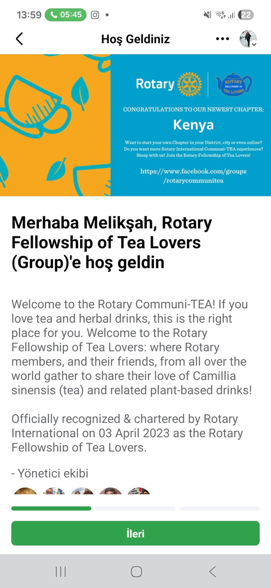 Akdeniz Rotary Kulübü UR Hobi Komitelerine katılım Projesi