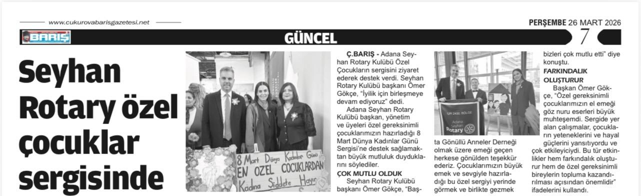 Toplum Hizmetleri , Resim Sergisini Basında Yayınlatmak