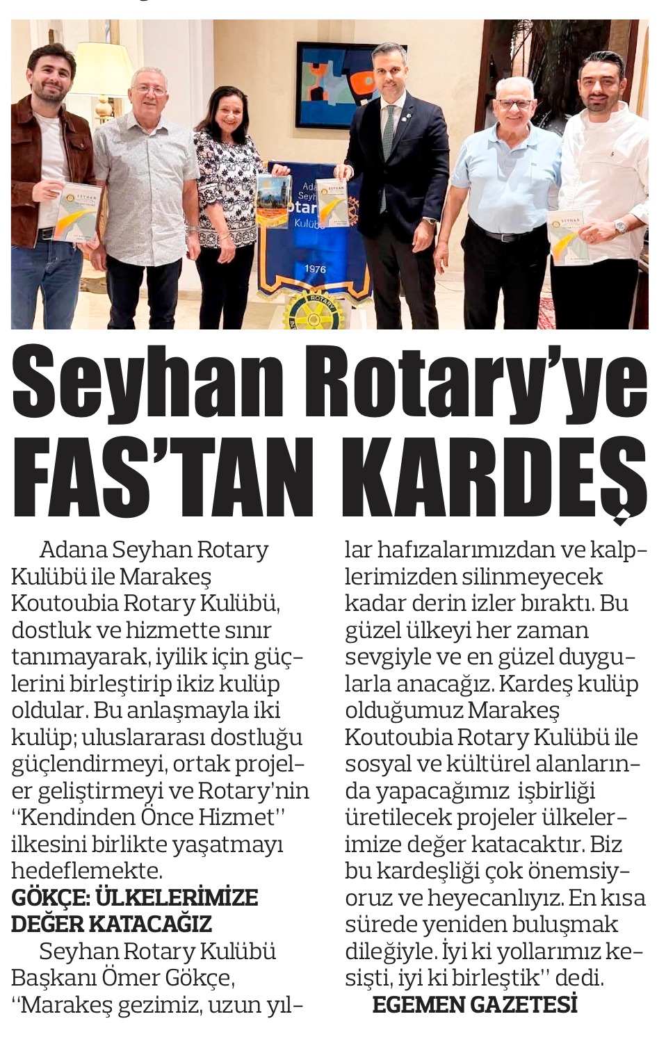 Uluslararası Hizmetler, ikiz Kulüp Antlaşmasını Basında Yayınlatmak