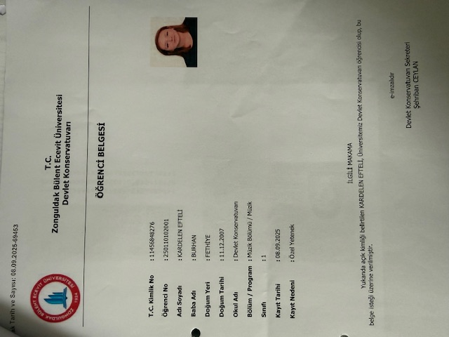 Konservatuar öğrencisine Burs Desteği