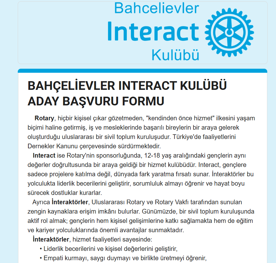Bahçelievler Intaract Kulübü