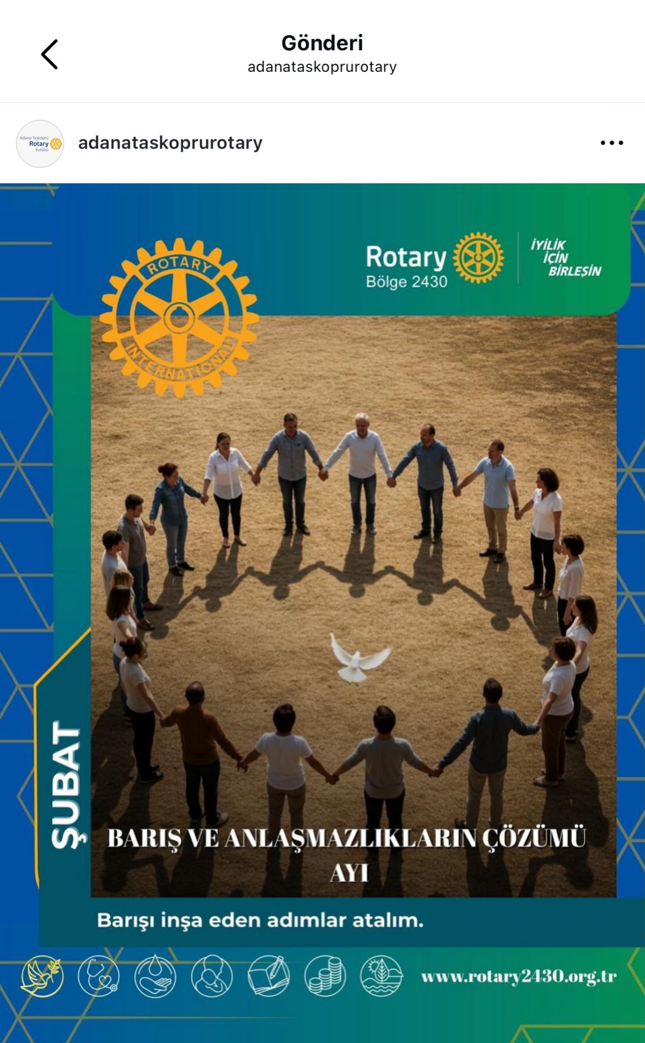 Adana Taşköprü Rotary Kulübü Sosyal Medya Paylaşımları