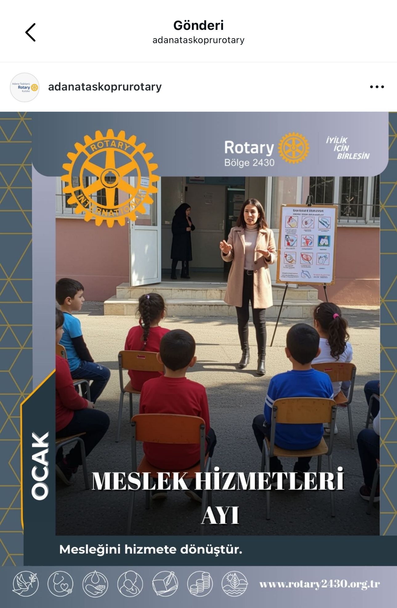 Adana Taşköprü Rotary Kulübü Sosyal Medya Paylaşımları
