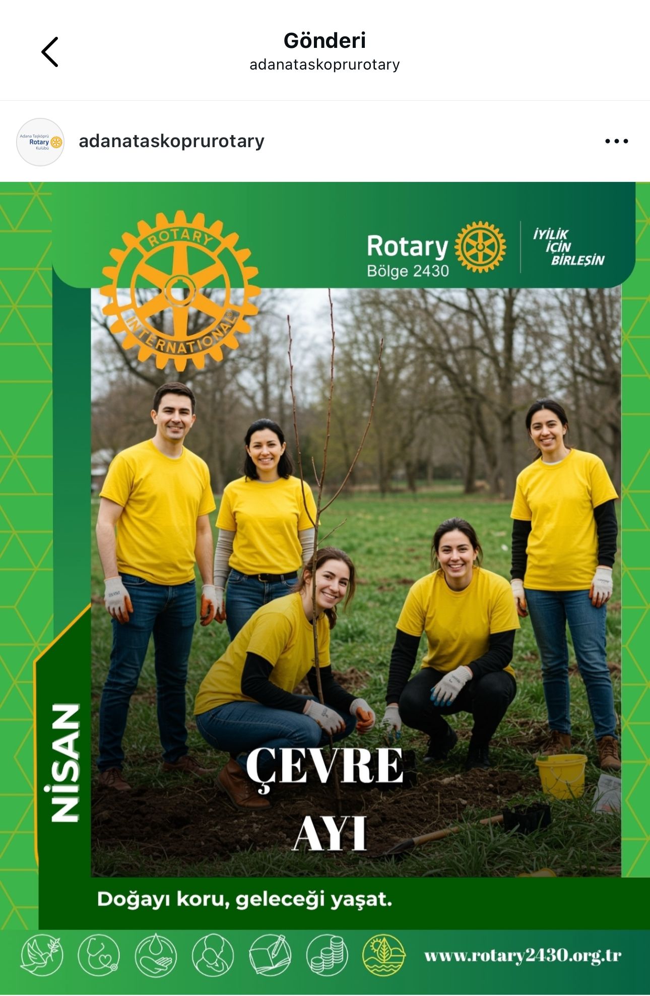 Adana Taşköprü Rotary Kulübü Sosyal Medya Paylaşımları