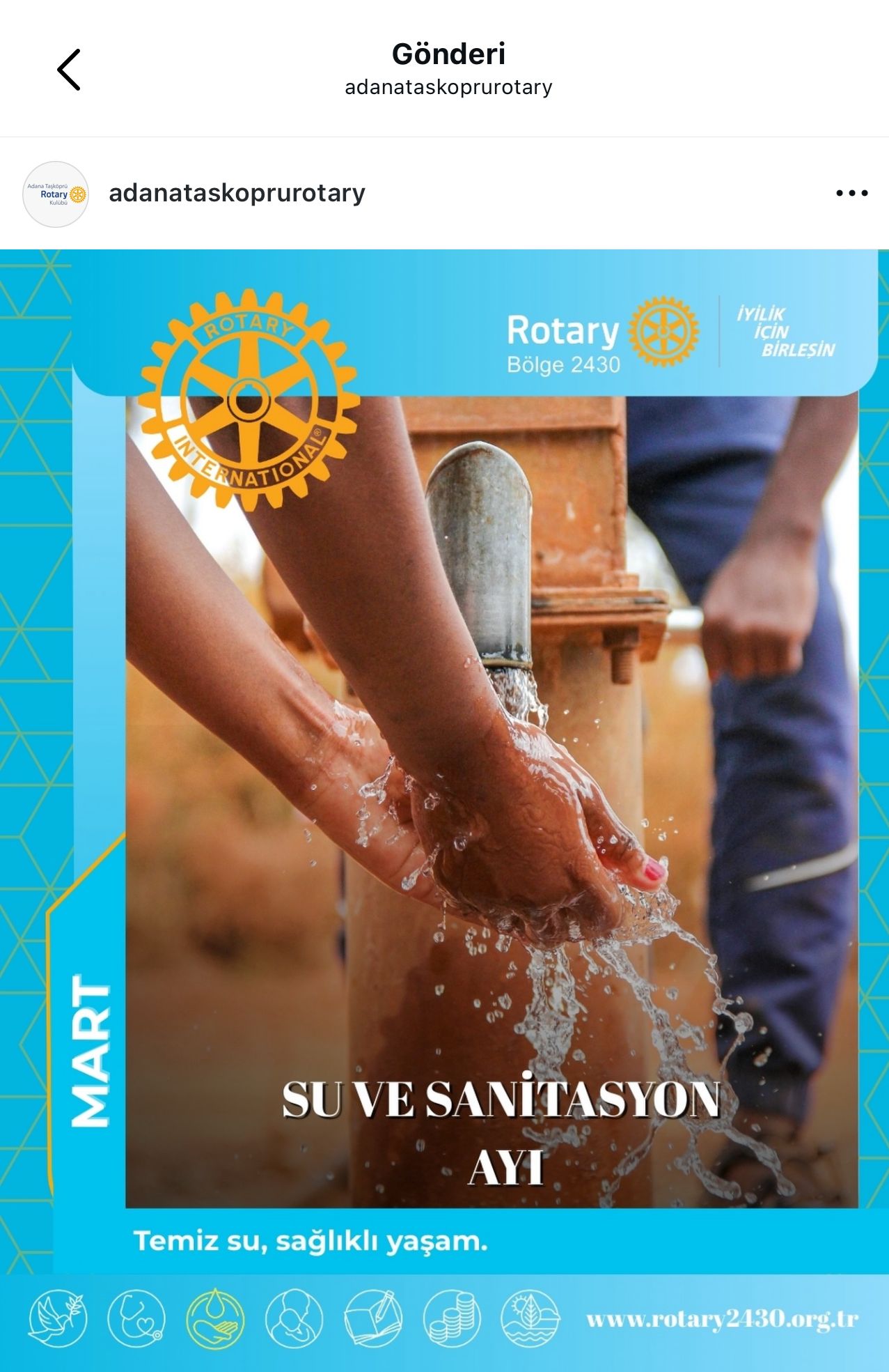 Adana Taşköprü Rotary Kulübü Sosyal Medya Paylaşımları