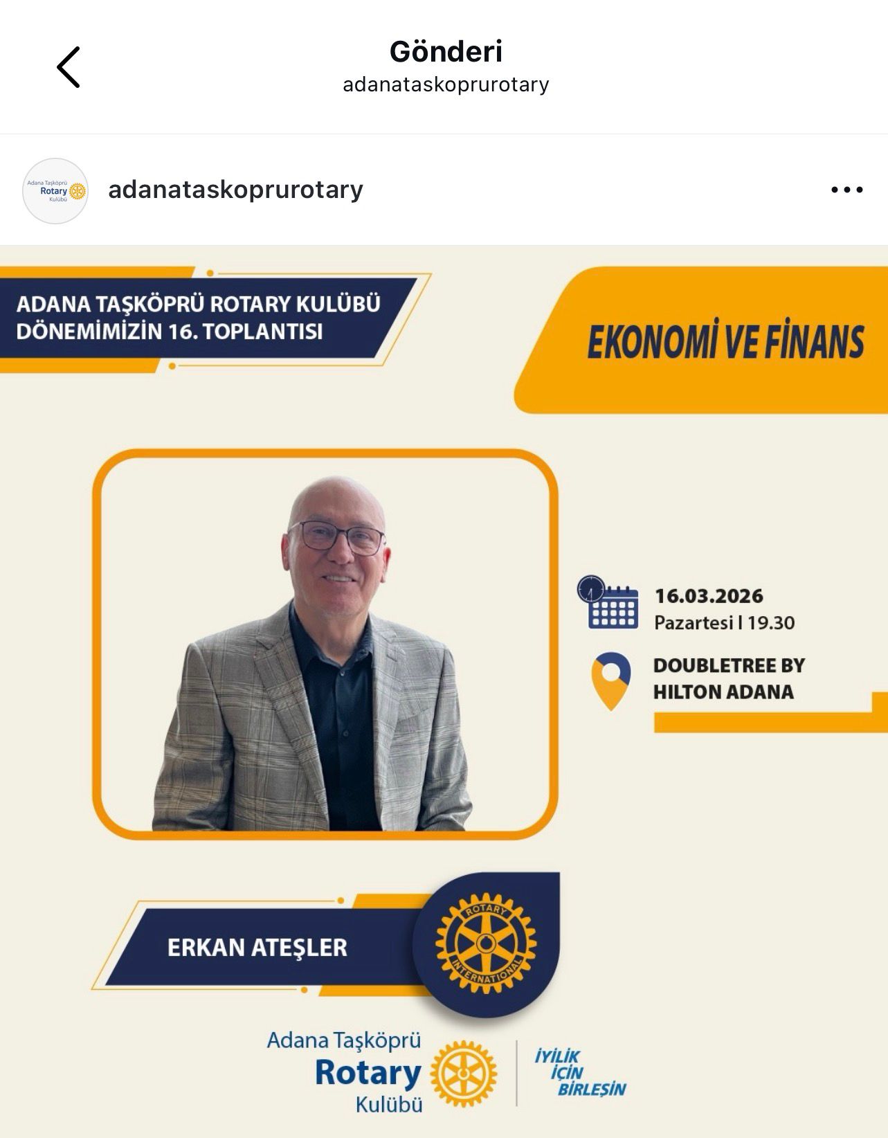 Adana Taşköprü Rotary Kulübü Kurumsal Kimliğin Kullanımı