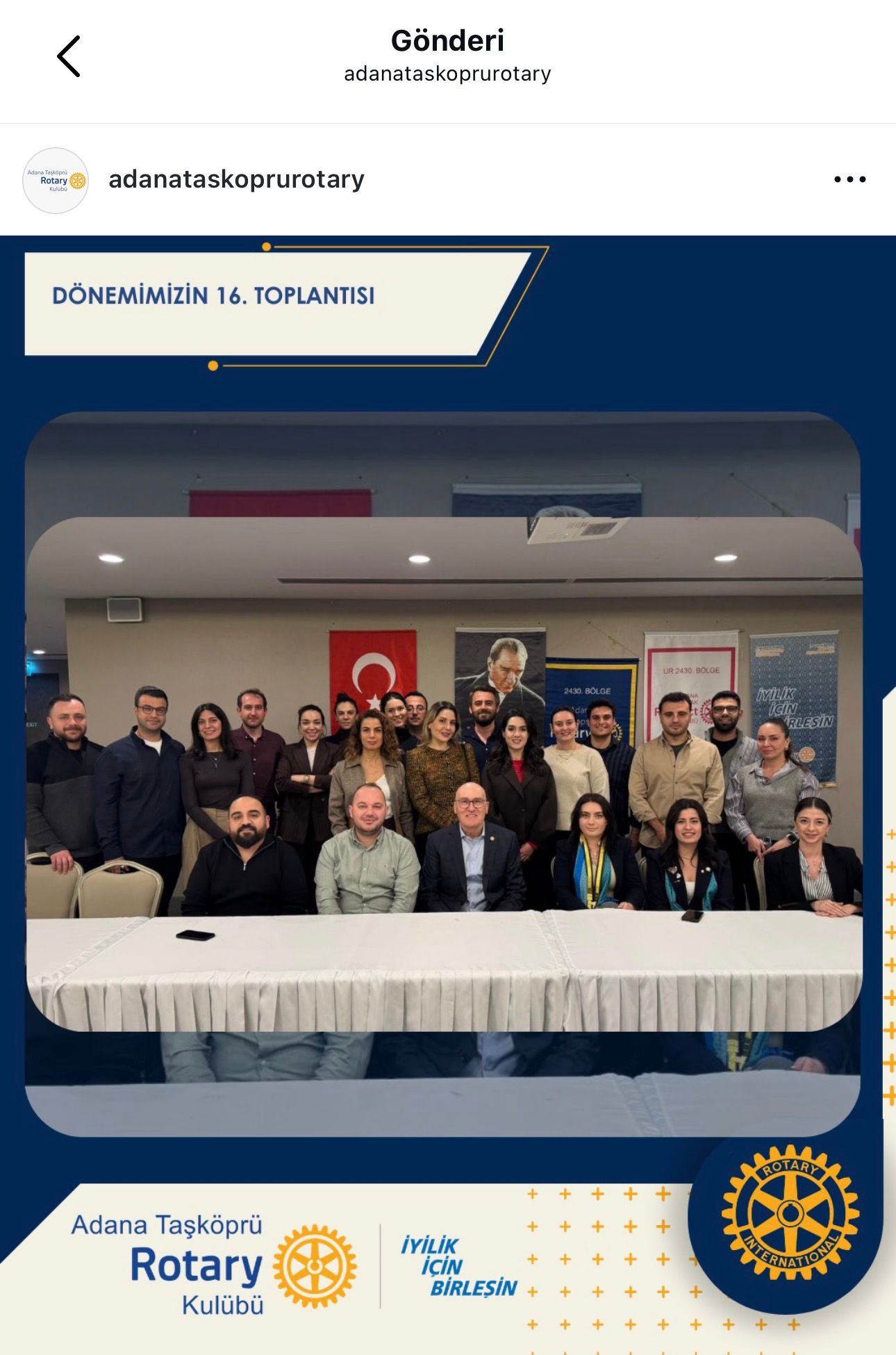 Adana Taşköprü Rotary Kulübü Kurumsal Kimliğin Kullanımı