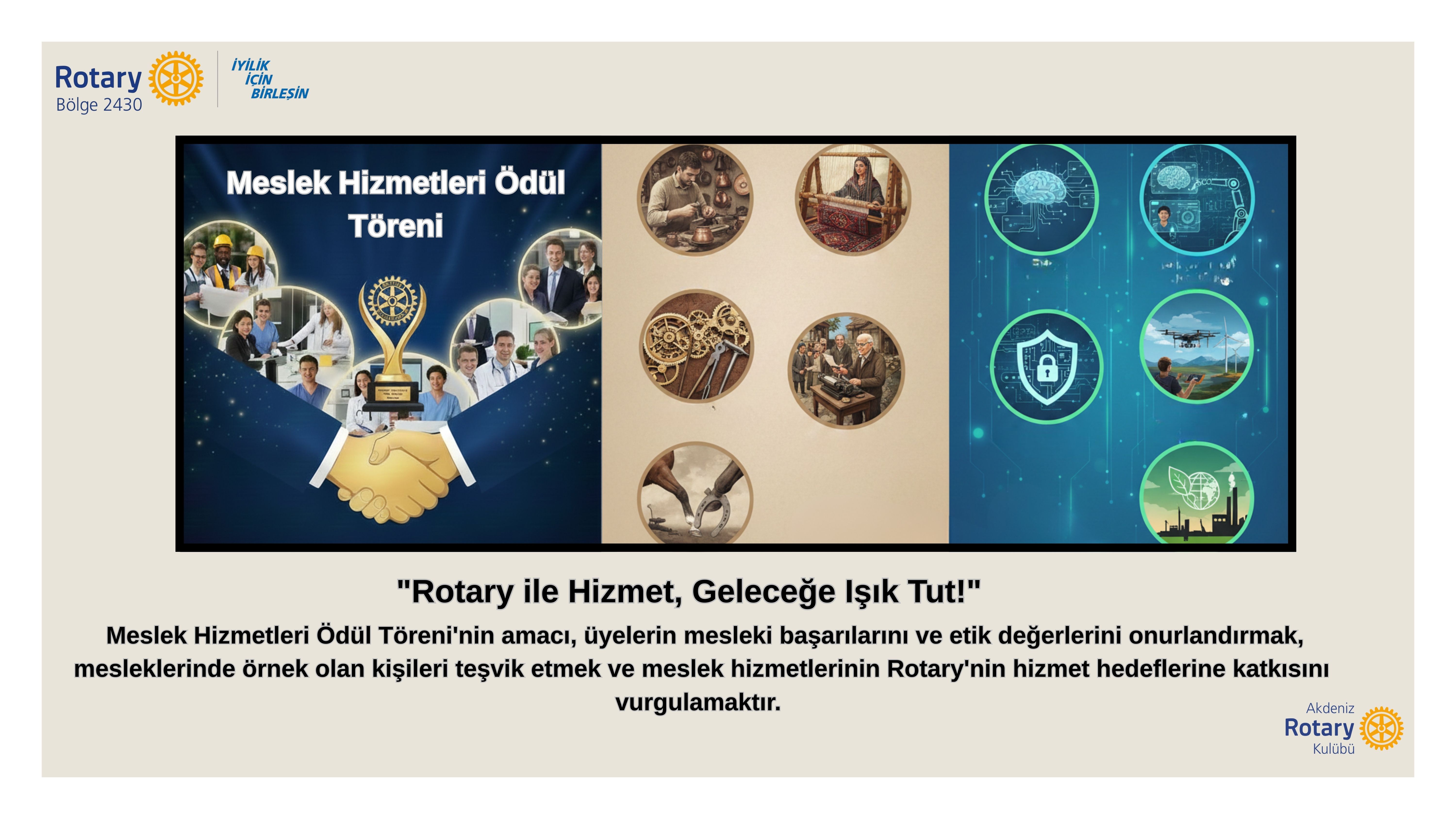 Akdeniz Rotary Kulübü Masa Takvimi Projesi