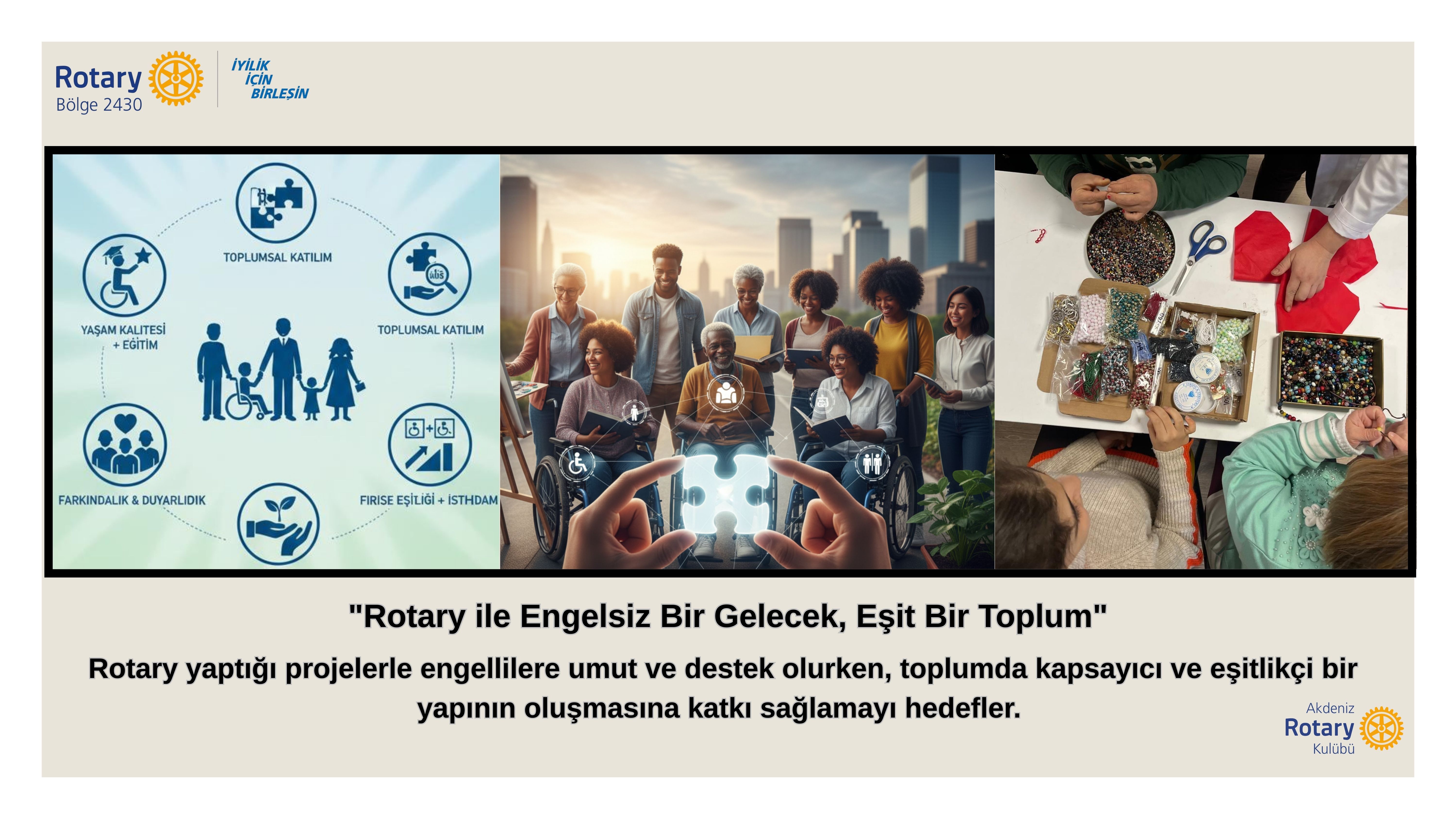 Akdeniz Rotary Kulübü Masa Takvimi Projesi