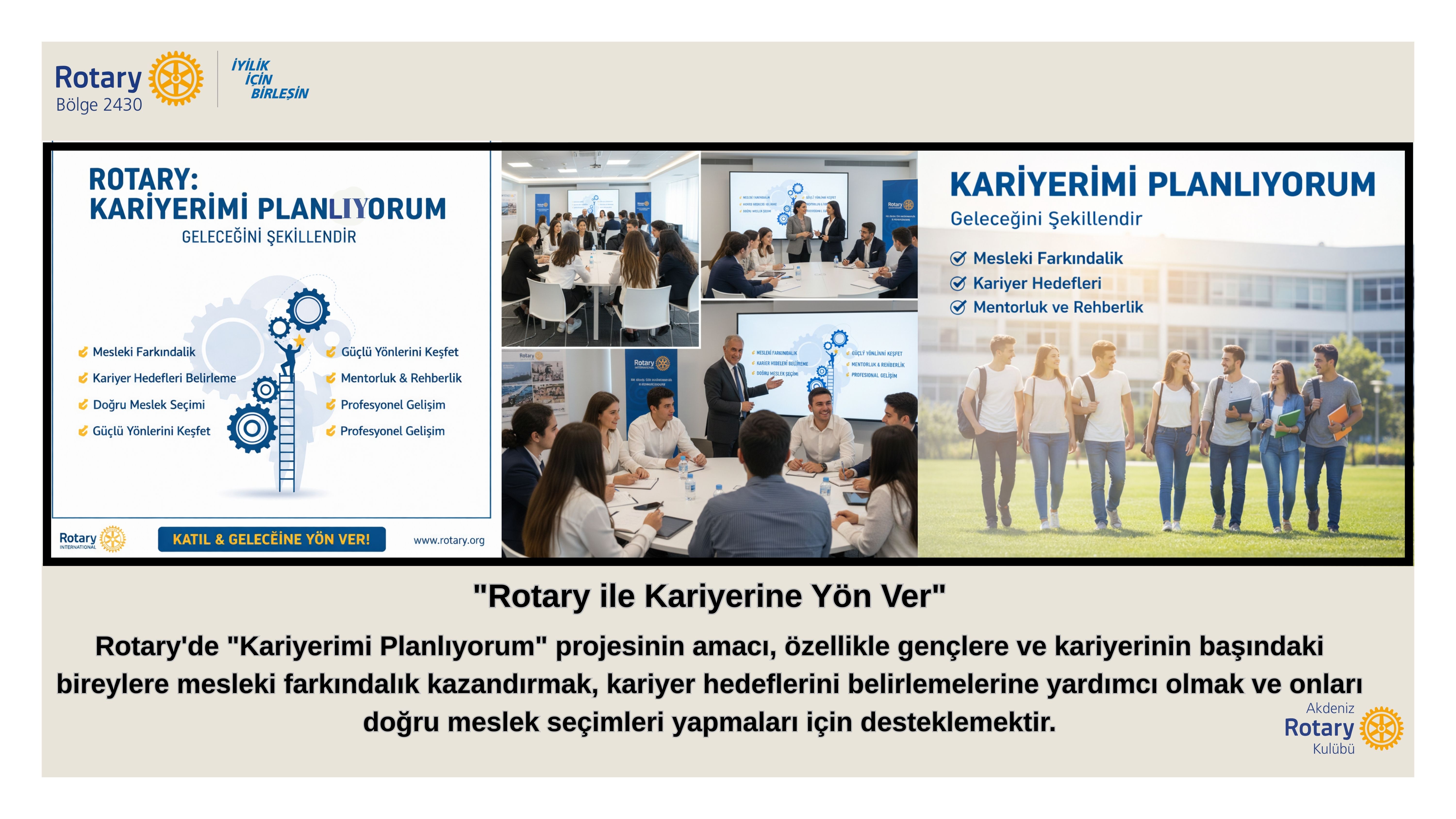 Akdeniz Rotary Kulübü Masa Takvimi Projesi