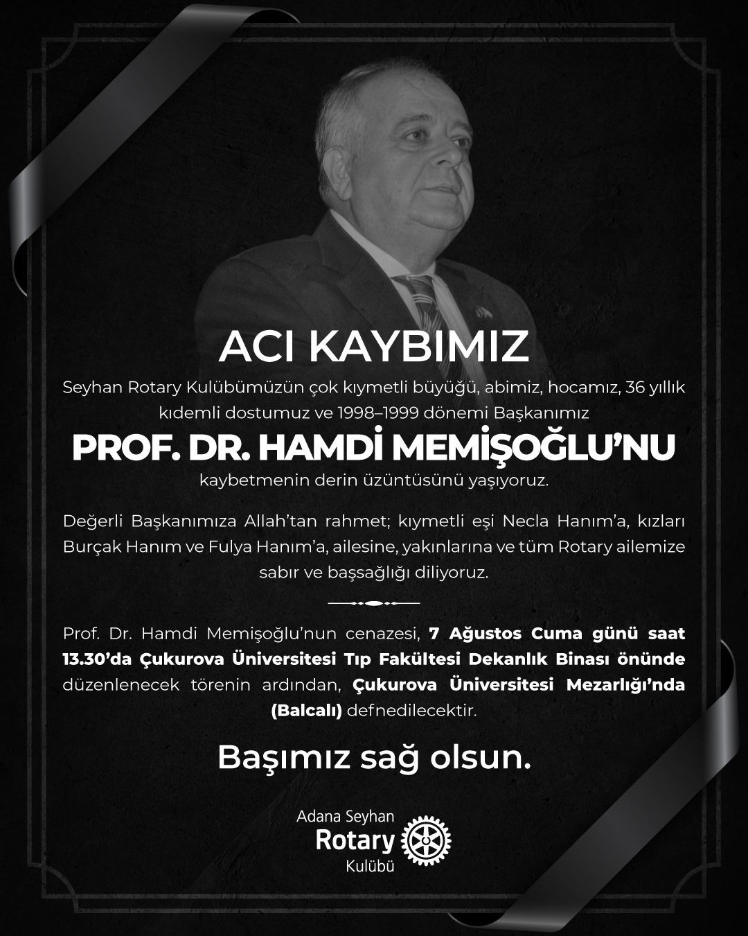 Adana Seyhan RK. ACI KAYBIMIZ
