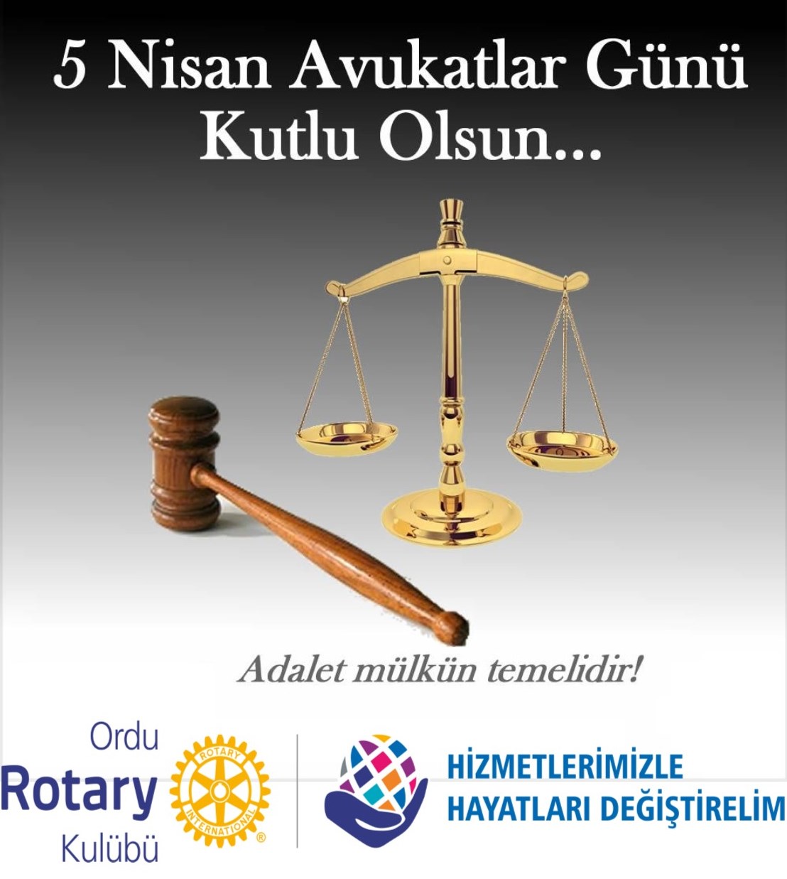 Avukatlar adaletin yapı taşlarındandır… 5 Nisan Avukatlar Gününüz kutlu olsun.