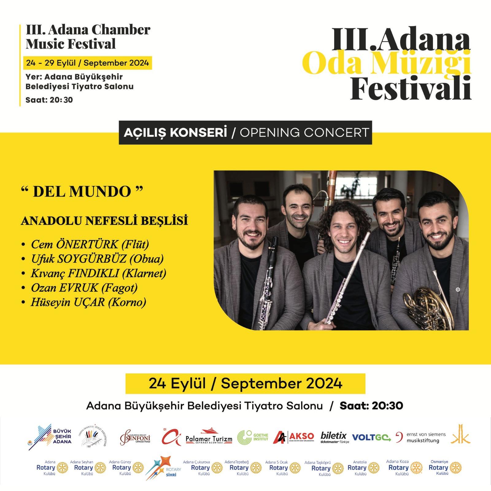 Adana Seyhan Rotary,III.Adana Oda Müziği Festivali