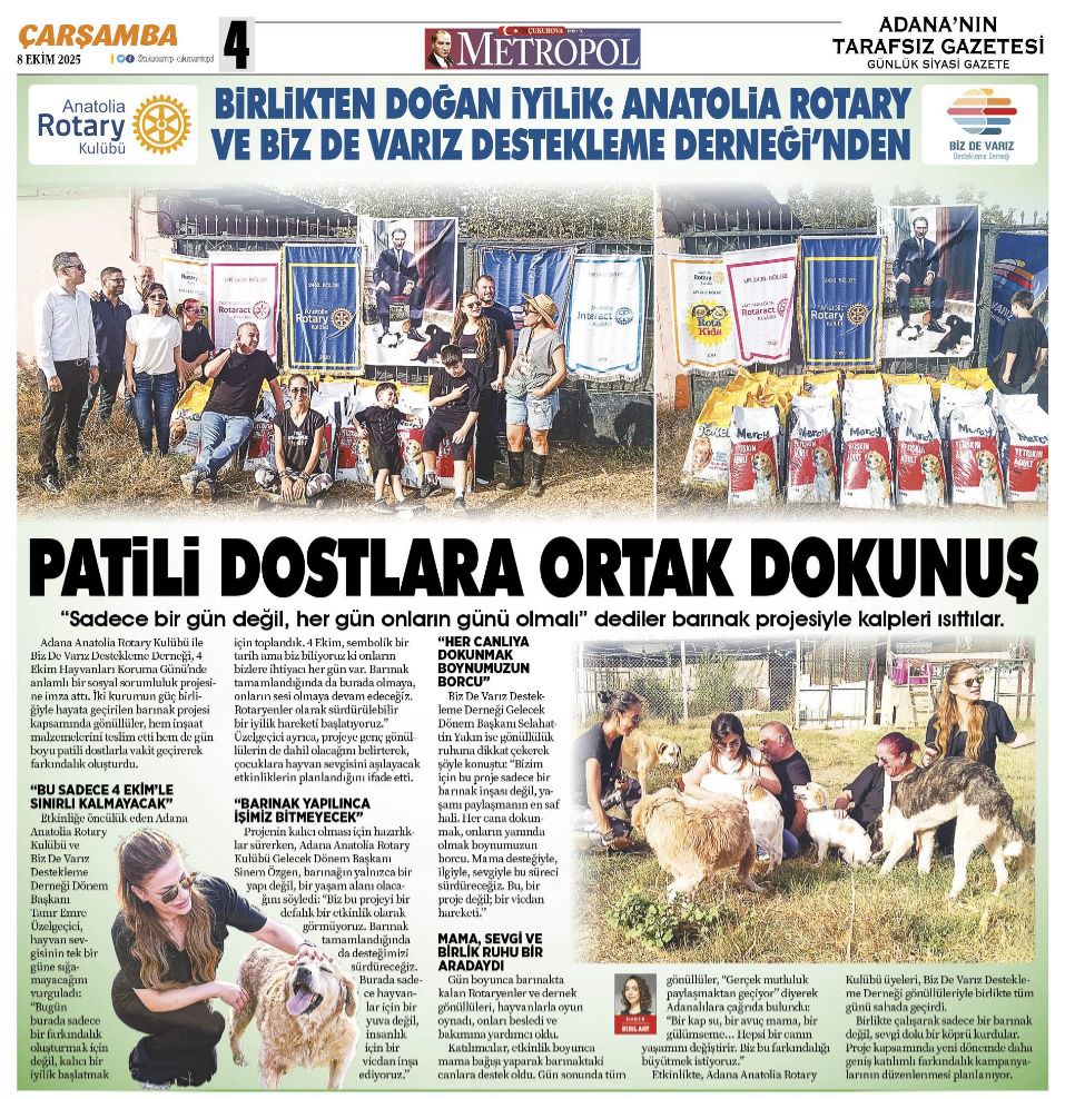 PATİLİ DOSTLARA ORTAK DOKUNUS