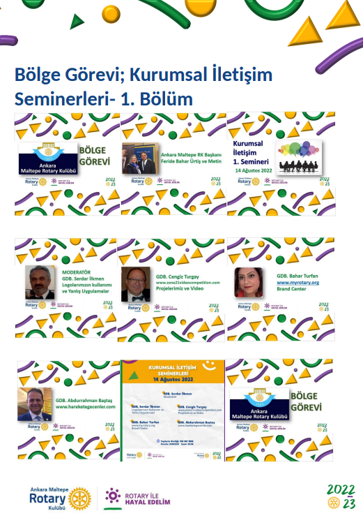 Bölge Görevimiz; Kurumsal İletişim Seminerleri