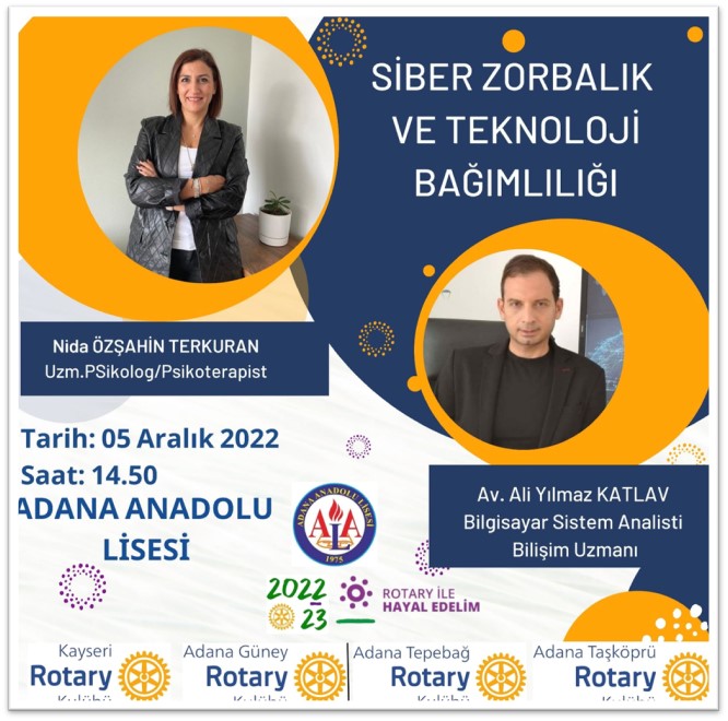 Rotary Kulüplerinden Siber Zorbalık ve Teknoloji Bağımlılığı Semineri