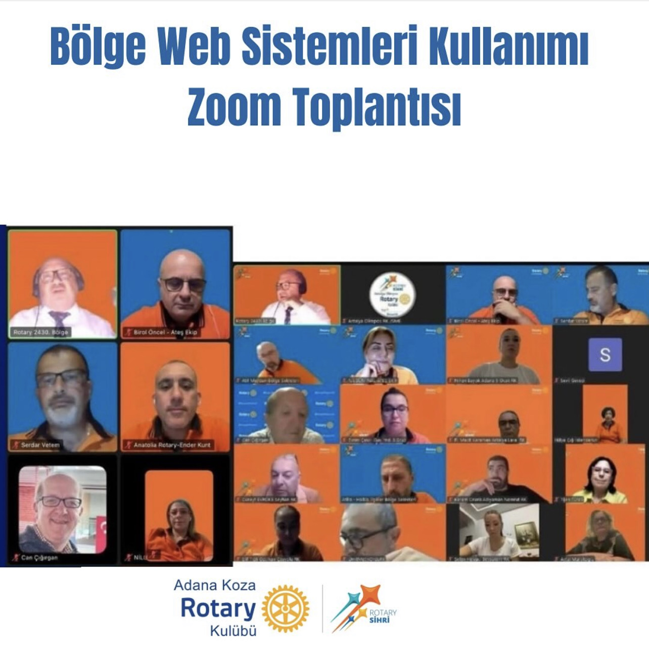 Adana Koza RK Bölge Web Sistemleri Kullanımı Zoom Toplantısı