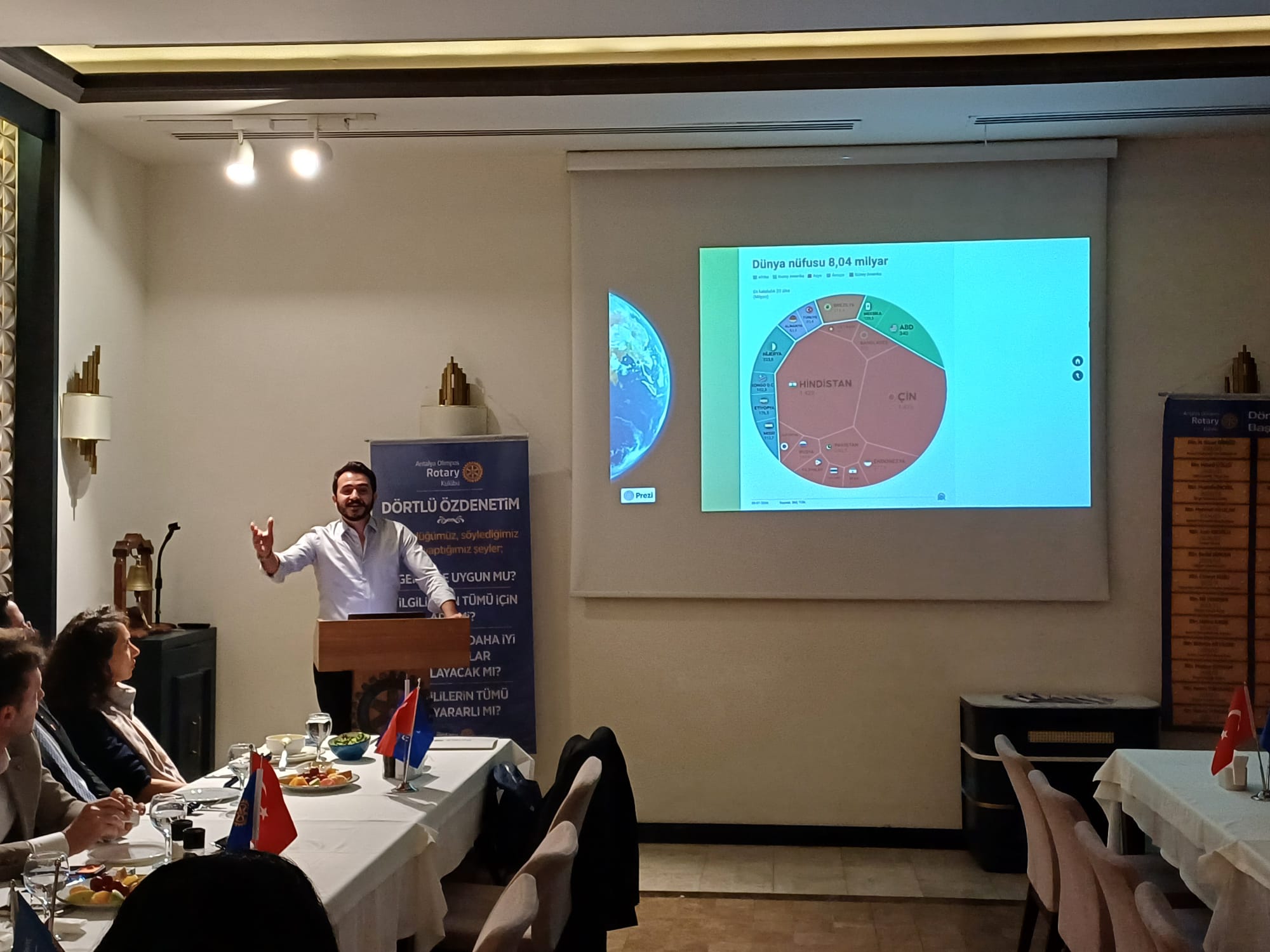 ANTALYA OLİMPOS ROTARY SAVAŞ ÇAĞINDA BARIŞ SUNUMU