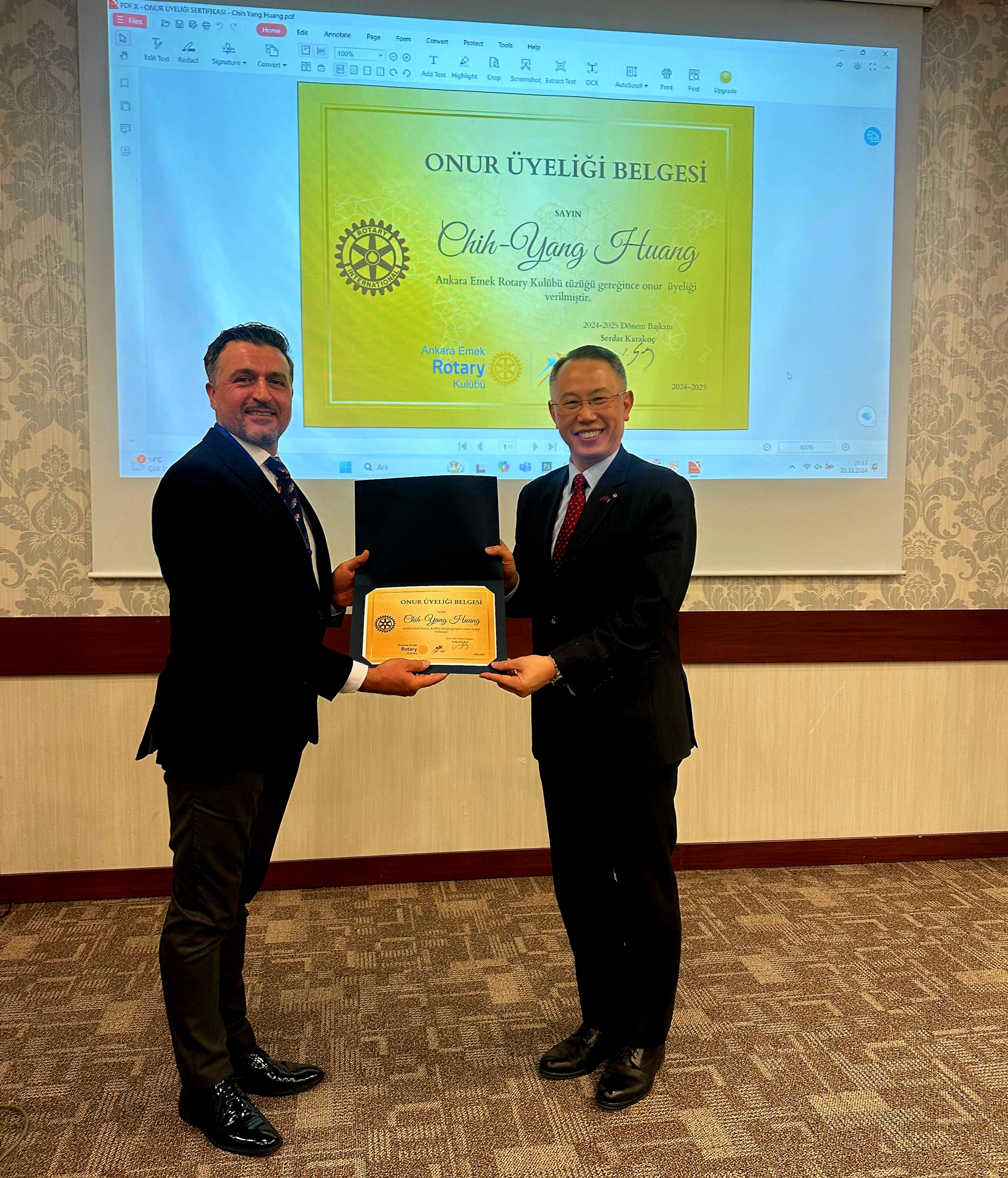 ANKARA EMEK ROTARY KULÜBÜ - ONUR ÜYESİ ALIMI