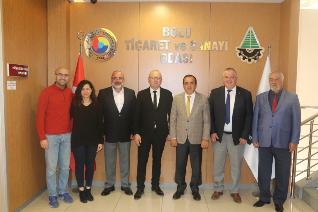 Bolu Rotary Kulübü Yönetim Kurulu, Bolu Ticaret ve Sanayi Odasını ziyaret etti.