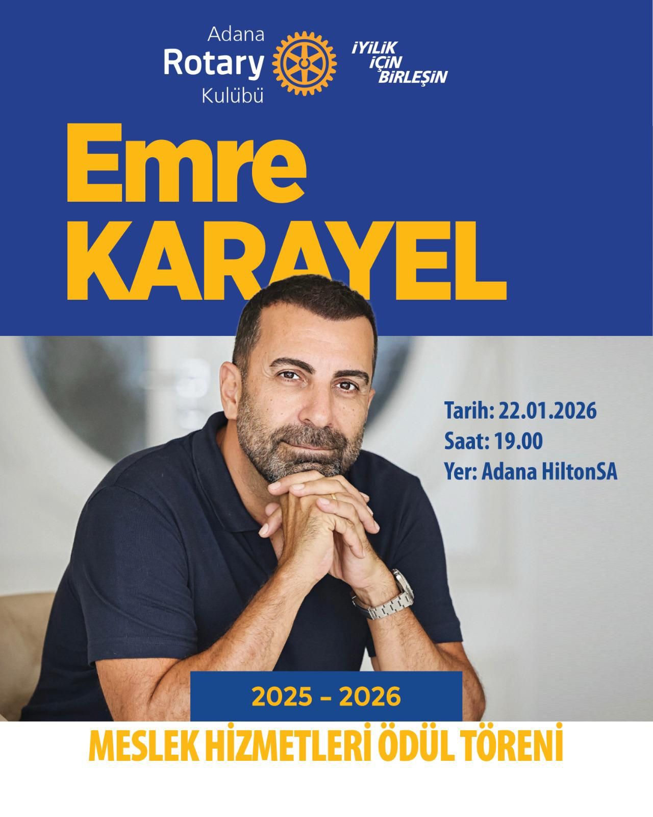 ADANA ROTARY KULÜBÜ MESLEK HİZMETLERİ ÖDÜL TÖRENİ