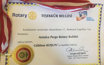 SAMSUN ROTARY KULÜBÜ BEDENSEL ENGELLİ YAZ KAMPI