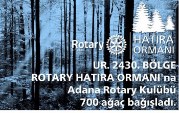 UR 2430. Bölge Hatıra Ormanı'na Bağış