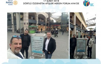 Mersin Forum AVM'de hazırladığımız Dörtlü Özdenetim afişleri 1 hafta boyunca yer aldı.